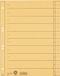 Leitz Staffeltabblad Karton - Beschrijfbare Tabs, 2/4-rings - Voor Ordners en Ringbanden - Geel