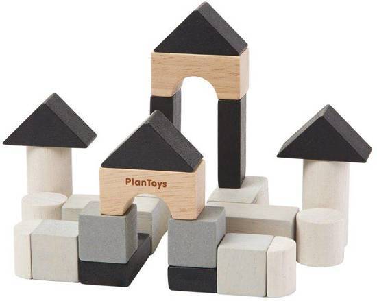 Plantoys Plan Toys Construction set van blokjes grijs/wit/zwart Mini Plan Toys Construction set