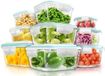 Set de 18 pots de conservation en verre avec couvercles