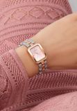 Guess Isla Quartz Analoog Horloge Zilverkleurig En Roségoudkleurig Kast Gemaakt Van 100% Roestvrij Staal En Een Armband Van 100% Roestvrij Staal 22 GW0865L4, GW0865L5, GW0865L6