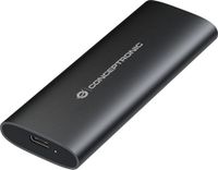 Conceptronic DANTE04B - Speichergehäuse - dual protocol - M.2 Card (PCIe NVMe & SATA) / SATA SSD - USB-C 3,2 (Gen 2) - Zwart