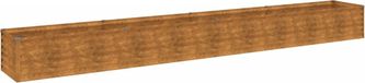 Bac de jardin surélevé en acier Corten 386x50x36 cm