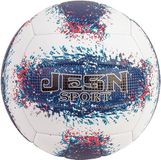 Volleybal, T5, 280 g, blauw en rood spatpatroon, machinaal genaaid