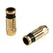 Seki 10 x F-compressiestekker 7,2 mm goud coaxiaal satelliet tv-kabel connector voor RG6 RG59 kabel 10 stuks F-stekker