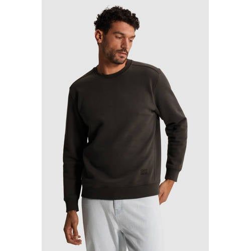 Cast Iron sweater met backprint antraciet