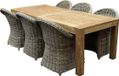 AVH-Collectie Roma Krista dining tuinset 240x100x77 cm 7-delig rotan bruin/terre
