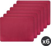 Zic-Zac Placemat Togo - Kunststof - SET/6 - Rood - 33x45cm