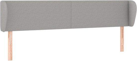 vidaXL Hoofdbord - Stof - Lichtgrijs - 163x23x78/88 cm