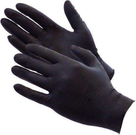 Eurosil 20 x Wegwerp handschoenen - Latex - Zwart - Powder Free - Maat S