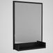 Decoratieve houten spiegel met zwart frame