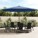 Maison Exclusive Parasol avec mât en bois, bleu azur, 400x273 cm