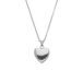Lucardi Dames Stainless steel ketting met ashanger hart voor dames - Ketting - Staal - Zilverkleurig - 50 cm