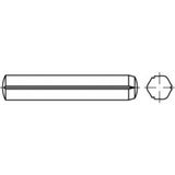 TOOLCRAFT TO-5437572 Cilindrische kerfstift 6 mm Staal 100 stuk(s)