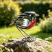 Figurine de rouge-gorge en métal pour la décoration de jardin