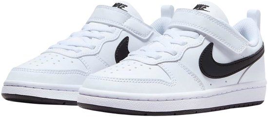 Nike Court Borough Kinder Sneakers Wit-zwart Maat 29.5