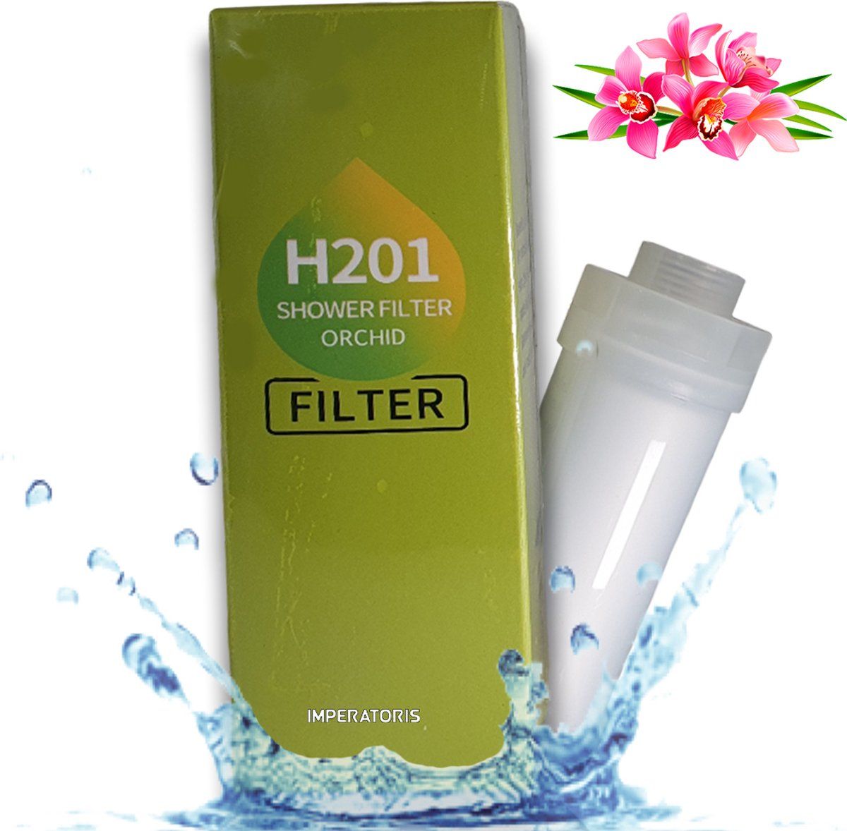 Imperatoris Douchefilter - Waterfilter Voor Douchekop met Geur - Orchid