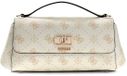 GUESS Emelie Logo Flap Crossbody White Logo wit