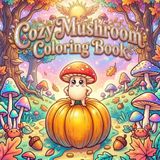 Cozy Mushroom Coloring Book: Bold Lines Cute Fungi and Forest Friends Coloring Pages for Relaxation and Stress Relief for Adults and Teens