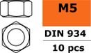 Revtec - Écrou hexagonal M5 - Acier galvanisé - 10 pièces