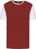 Proact TopTex Group Tweekleurig herenshirt jersey met korte mouwen 'Proact' Garnet/White - S