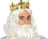 Atosa Carnaval verkleed konings kroon - goudkleurig
