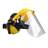 Oregon Q515062 polycarbonaat vizier, gezichts- en gehoorbescherming, combinatie voor trimmer en bosmaaier, geel