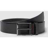 HUGO Leren Riem Geek Sz35 Leather Belt W90 Black Zwart