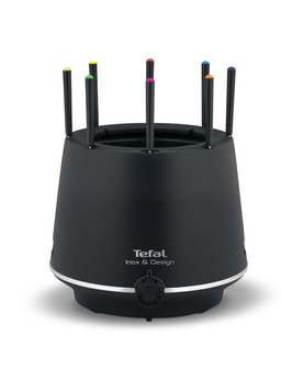 Tefal Fondue Thermoprotect Inox&Design EF265812 - Elektrische Fonduepan - 8 personen - Zwart/RVS