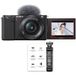 Sony ZV-E10 Kit 16-50mm Noir+Kingma BM-SR4 Poignée trépied sans fil