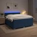 Maison Exclusive - Lit boxspring avec matelas et tête de lit, bleu, 160 x 200 cm, rembourré