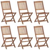 VidaXL Tuinstoel Terras Acaciahout 8 stuks
