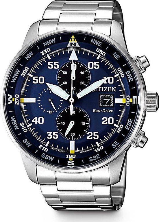 Citizen CA0690-88L herenhorloge - Blauw - 44 mm - Staal