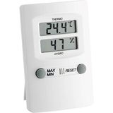 TFA Dostmann digitale thermo-hygrometer, 30.5000.02, weergave van temperatuur en luchtvochtigheid voor en gezond binnenklimaat, max.-min.-waarden, wit