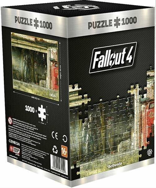 Good Loot Fallout 4 Garage - puzzel 1000 stukjes 68cm x 48cm | inclusief poster en tas | Game-artwork voor volwassenen en tieners