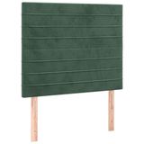 VidaXL Hoofdbord Donkergroen 90x5x118/128 cm Fluweel