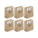 Clairefontaine 32439-3Cpack - Set van 6 witte kraft papieren geschenkzakjes - Fietsen motief - Middelgroot formaat