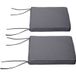 TORMATOR Lot De 2 Coussins De Chaise De Jardin Coussin Chaise Extérieur Coussins D'Assise Déhoussables Rembourrage 5 Cm Tissu Polyester Dim. 45l X 45l Cm Gris Foncé