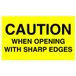 TapeCase SHIPLBL-005-50 "Voorzichtigheid bij het openen" Label - 50 per verpakking (1 Pack)