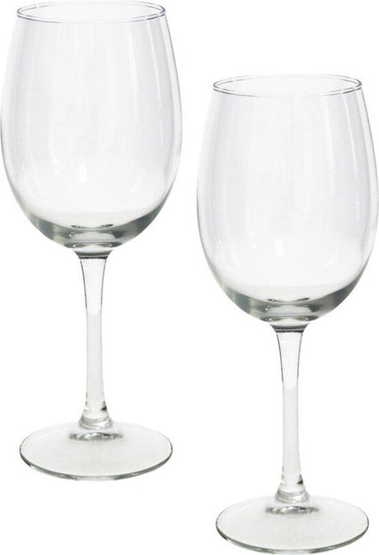 Gerimport 6x Wijnglazen Transparant 470 ml - Rodewijnglas - Gerimport