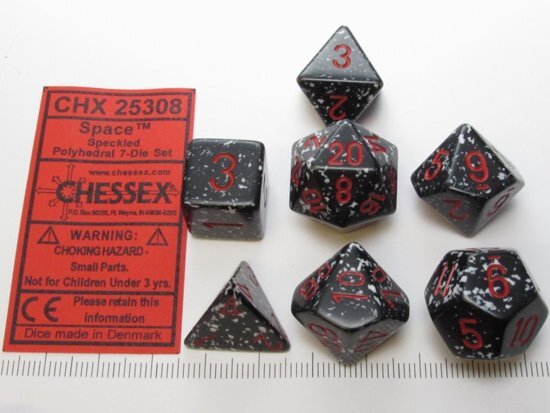 Chessex dobbelstenen set 7 polydice Speckled Space
