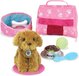 Sophia's Pluche Puppy met Draagzak en Accessoires voor 18 cm Poppen