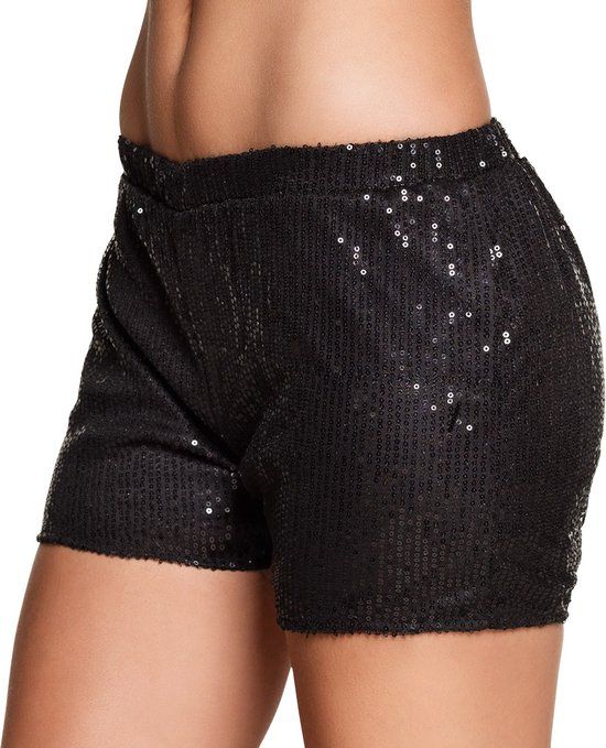 Boland Hotpants Sequins - Zwart - Maat M