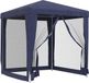 vidaXL Partytent met 4 mesh zijwanden 2x2 m HDPE blauw