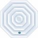 NetSpa Opblaasbare cover 8-hoek 155x155cm Wit