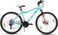 HILAND Mountainbike Dames - 26 Inch - 18 Versnellingen - Lichtgewicht Aluminium Frame - Verende Voorvork - Dubbele Schijfremmen