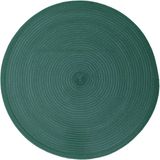 Secret de Gourmet ronde placemat - emerald groen - gevlochten kunststof - Dia 38 cm