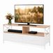 Merkloos Tv kast - 120 cm - wit-natuur