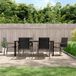 Prolenta Maison Exclusive Tuinset voor buiten, 7-delig, zwart, met Textilene en staal