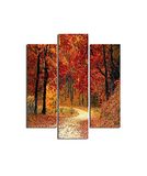 Homemania Muurafbeelding Avenue met bomen, 3 stuks, natuur en landschappen per woonkamer, slaapkamer, meerkleurig, 57 x 0,3 x 60 cm, HM203MDF189, MDF