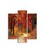 Homemania Muurafbeelding Avenue met bomen, 3 stuks, natuur en landschappen per woonkamer, slaapkamer, meerkleurig, 57 x 0,3 x 60 cm, HM203MDF189, MDF